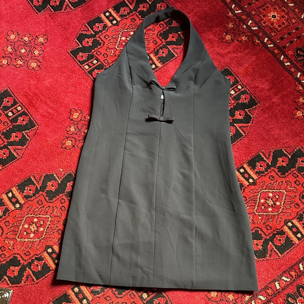 Abercrombie and Fitch Black Halter TALL Dress with cut out and Shorts